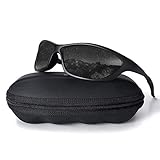 MXNXEU Sonnenbrille Herren Polarisierter Sportbrille Superleichtes Rahmen Outdoor Damen UV400 Schutz Fahren Sonnenbrille (Schwarze Matt/Schwarz)