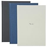 T-BOKO Taschen-Notizbuch, tragbares Mini-Notizbuch, 3er-Pack, Skizzenbüro-Tagebuch, gerade liniert, Oxford-Leder-Einband, Hardcover Notebook (Schwarz + Blau + Grau, 14,8 x 21,4 cm)