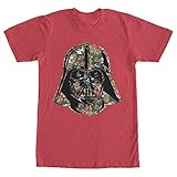Star Wars Herren Vader Tropical Floral Print T-Shirt, rot, X-Groß