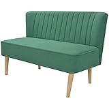 vidaXL Sofa 2-Sitzer Stoffsofa Loungesofa Couch Stoff 117 x 55,5 x 77 cm Grü