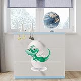 Bjird Kommode für Kinder, Kinderkommode für Mädchen und Junge - Weiße Spanplatten – Sideboard mit 3 Schubladen, 81x41x80,5 cm, Blau - Kleiner D