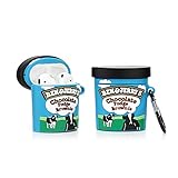 ZAHIUS Airpods Silikonhülle Lustige Abdeckung Kompatibel mit Airpods 1 & 2 [Kann Getränke Design] (Benjerry-EIS)