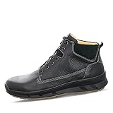Jomos Air Comfort 327403-383-000 Herren Schnürboots Glattleder druckdämpfend Uni, Groesse 47, schw