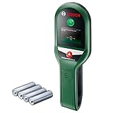 Bosch Ortungsgerät UniversalDetect (für Metall, spannungsführende Kabel und Holzunterkonstruktionen in 100/50/25 mm Erfassungstiefe; Kartoninhalt: Bosch UniversalDetect, 4x 1,5-V Batterien)