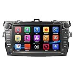 2 Din Carplay für Toyota Corolla 2007-2013 Multimedia Player Touchscreen Auto Video ​Audio Radio Empfänger GPS Navigation Head Unit Auto Stereo (8 Zoll, Standard)