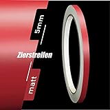 siviwonder Zierstreifen Matt dunkelrot rot 5mm Aufkleber Länge 10m Auto Boot Klebeband Stick