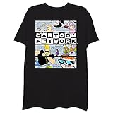 Cartoon Network Herren Men's Throwback Jonny Bravo, Dexter's Laboratory T-Shirt, schwarz,