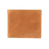 Bugatti Volo Geldbeutel Männer Leder - Geldbörse Herren Cognac - Portmonaise Portemonnaie Portmonee Brieftasche Wallet Ledergeldb