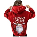 Eaylis Damen Pullover Sweatshirt Graphic Sweatjacke Hoodie Sweatshirt mit Kapuze Streetwear Langarm Hoodie, Frauen Casual Solid Contrast Splice Langarm Hoodie Sweatshirt Strap Top