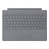 Microsoft Surface Go Signature Type Cover Alcantara für Surface Go, Surface Go 2 -Tastaturbelegung: QWERTY -PAN-Nordic (Platin Grau)