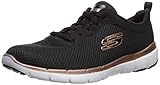 Skechers Damen Flex Appeal 3.0-First Insight Sneaker, Schwarz Rotgold, 38 EU