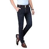 Herren Jeans Business Einfach und bequem Classic Straight Stretch Loose Casual Pants 40