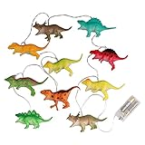 Eksesor LED Dinosaurier Lichterkette, 10/20er LED Dino Lichterkette kinderzimmer, Ca. 200/300 m Lang LED Nachtlicht, Jungen Mädchen Baby Zimmer Party Dek