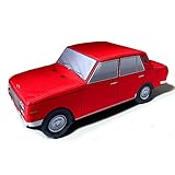 Huni Retro Wartburg 353W - Rot (42cm/X) Plüsch-Bulli | Wohnzimmer Deko | Kinder-Spielzeug | Zierkissen | Spielfigur | Retro Dek