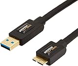 Amazon Basics USB-3.0-Kabel, Typ A auf Micro-B, mit vergoldeten Anschlüssen, 1,8 M