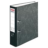 Herlitz 10900256 Ordner maX.file nature pocket, A4, 8 cm, Wolkenmarmorbezug, Einsteckrückenschild, FSC Mix