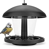 WILDLIFE FRIEND I Vogelfutterspender zum Aufhängen - Schwarz, Vogelfutterstation für Wildvögel I Vogel Futterstation, Futterspender Vögel, Vogelfutterhaus, Vogelfutter, Bird F