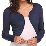 PPPPA Damen Cardigan Kurz Sommer Langarm Elegant Langarmshirt mit Damen Elegante Kurze, Strickjacke Baumwolle Leicht Kurzarm Cardigan Elegant Lässiges Jacke Top Schulterjacke Damen F