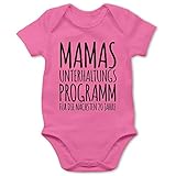 Shirtracer Baby Strampler Mädchen & Junge - Mamas Unterhaltungsprogramm für die nächsten 20 Jahre - 3/6 Monate - Pink - babygeschenke - BZ10 - Baby Body Kurzarm für Jungen und M