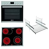 Bauknecht HEKO 566 Pyro Herd-Kochfeld-Kombination /Glaskeramik-Kochfeld (60 cm) / Pyrolyse-Selbstreinigungssystem / Multi-Level-Kochen / Backauszug mit 2 Eb