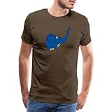 Spreadshirt Die Sendung Mit Der Maus Kleiner Elefant Spielt Männer Premium T-Shirt, XL, Edelb