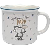 Sheepworld 46857 Kaffee-Becher Papa mit Sternen, Steinzeug, in Geschenk-Box Tasse, Steing