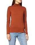 TOM TAILOR Denim Damen 1027238 Rollkragen Shirt, 26680 - Amber Brown, S