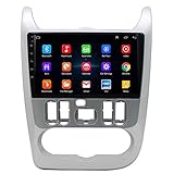 ADMLZQQ Android 9.0 Autoradio Car Radio Autonavigation Stereo GPS Navigation Universell für Renault Logan 2009-2013 FM WiFi Bluetooth Rückfahrkamera Lenkradsteuerung,4 cores WiFi:1+16g