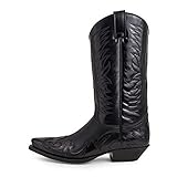 TAOYAO Mittelalterliche Herren-Stickerei-Stiefel Pu-Leder-Retro-Ritter-Stiefel Stiefel mit niedrigem Ab