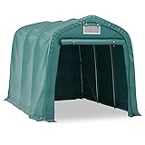 vidaXL Garagenzelt Wasserfest Zeltgarage Weidezelt Foliengarage Zelt Lagerzelt Auto Motorrad Schutz Unterstand Lagerung PVC 2,4x3,6m Grü