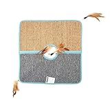 ELXSZJ XTZJ Kratzmatte for Indoor- Katzen Natürliche Sisalkatze Kratzer zum Schlafen Anti- Skid Horizontal Cat Scratching Pad zum Schleifen von Krallen und Schutz Sofa, Couch und Möb