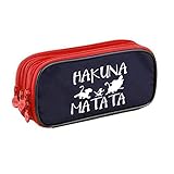 Federmäppchen Hakuna Matata Western-Art-Basic-Bleistift-Beutel-Hipster-Speicher-Beutel-große Kapazitäts-Mäppchen Unisex Kinder Unisex (Color : A01, Size : 21.5 X 9 X 6cm)