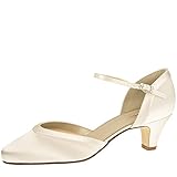 Rainbow Club Brautschuhe Letty - Pumps, Riemchen, Ivory/Creme, Satin (Ivory/Creme, Numeric_41)