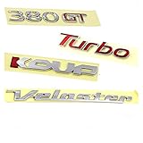 Wagen Fit für Hyundai für KIA 38 0GT TURBOKOUP. Veloster-Logo-Emblem. Zeichen (Color : KOUP)