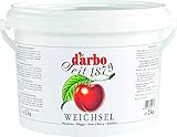 Food-United FRUCHTAUFSTRICH SAUERKIRSCHE WEICHSEL 2kg Eimer fruchtiger fruit spread höchster Qualität von DARBO für Kirschen-Weichsel-Füllungen Morelle-Gebäck Frühstück