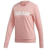 adidas Essentials Linear Sweatshirt, Damen, Rosa (Glow Pink/White), L