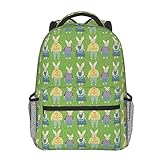 SGSKJ Schulrucksack Mädchen Jungen Kinder, Schultasche Schulrucksäcke Rucksäcke Schultaschen Backpack Kaninchen 2