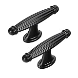 Schwarzer Schrank-Hardware-T-Hebel-Knauf, Einloch-Knauf, Schubladengriff, Küchen- und Badezimmerschränke, moderne Hardware-Schränke (Gesamtlänge 6,4 cm), Küchenschrankgriffe, 10 Stück