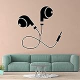 Design Handy Kopfhörer Genießen Sie Musik Hören Lieder Vinyl Wandaufkleber Auto Aufkleber Junge Schlafzimmer Wohnzimmer Studio Club Büro Shop Wohnkultur Wandb