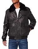 HUGO Herren Lyan Lederjacke, Black1, XXL