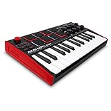 AKAI Professional MPK Mini MK3 – 25-Tasten USB MIDI Keyboard Controller, 8 hintergrundbeleuchtete Drum Pads, 8 Regler und Musikproduktion-Softw