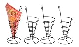 Spetebo 4X Pommestüten Halter - Fingerfood Halter schwarz - Snack S