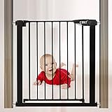 Treppenschutzgitter FüR Kinder Baby Schutzgitter Metall Gitter 180 Grad In Beide Richtungen Ge?Ffnet FüR Innen/Au?En/Treppe/Korridor/TüR(Schwarz)