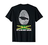 It's In My DNA Proud Jamaica Fingerabdruckkarte Jamaikanische Flagge T-S