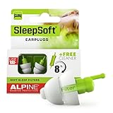 Alpine SleepSoft Gehörschutz Ohrstöpsel zum Schlafen - Schalldämpfer Schnarchen und verbessert den Schlaf - Weichfilter geeignet für Seitenschläfer – Hypoallergenes Material – Wiederverwendb