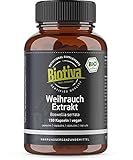 Biotiva Weihrauch Extrakt Bio - 150 Kapseln - Boswellia Serrata - Einführungspreis - 65% Bosweliasäure - Vegan - Abgefüllt und kontrolliert in Deutschland (DE-ÖKO-005)