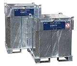 Rietberg Tank 330 Liter Dieseltank CONTY-B Mobile Tankanlage - Kraftstoffcontainer Größe 330 Lite mit Elektropumpe 230V