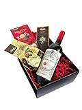 Edles Geschenkset Dunkles Genuss Duo Wein und Schokolade mit Nero d'Avola Rotwein und italienischen Schokoladensp