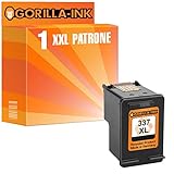 Gorilla-Ink 1 Patrone Black kompatibel mit HP 337 XL DeskJet 5940 5950 6940 6980 6985 6988 D4100 D4145 D4155 D4160 Officejet 100 150 Mobile H470 Pro K7100