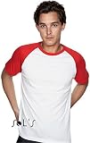 Sols 's Raglan T-Shirt Funky 150 XL Bianco/R